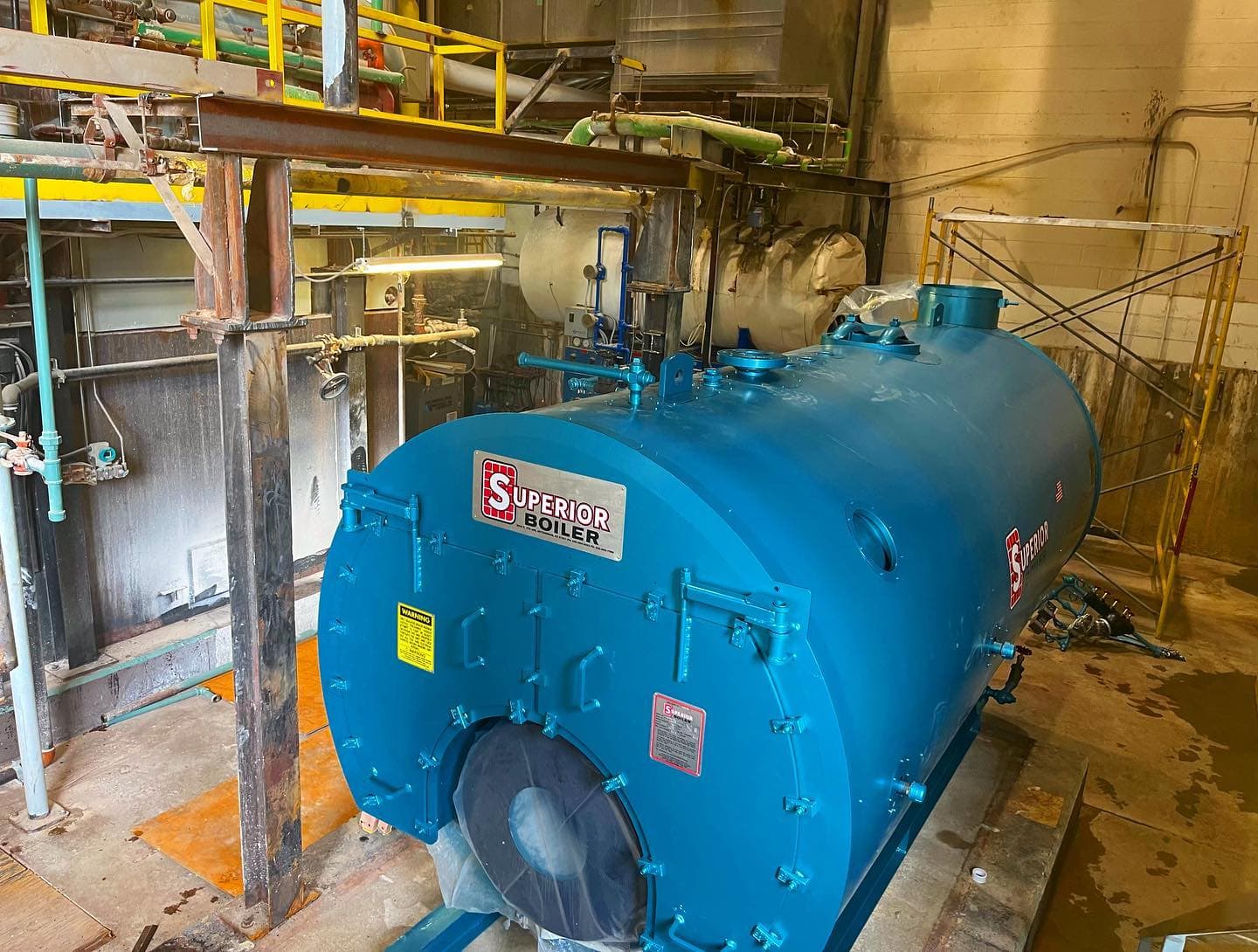 Commercial boiler install at a hotel