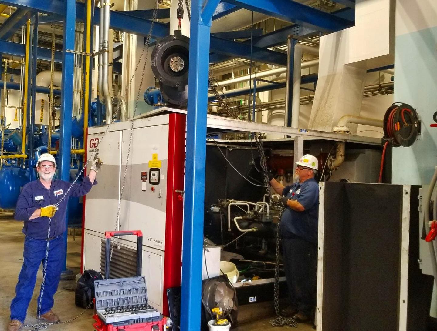 Air End Rebuild Action Shot