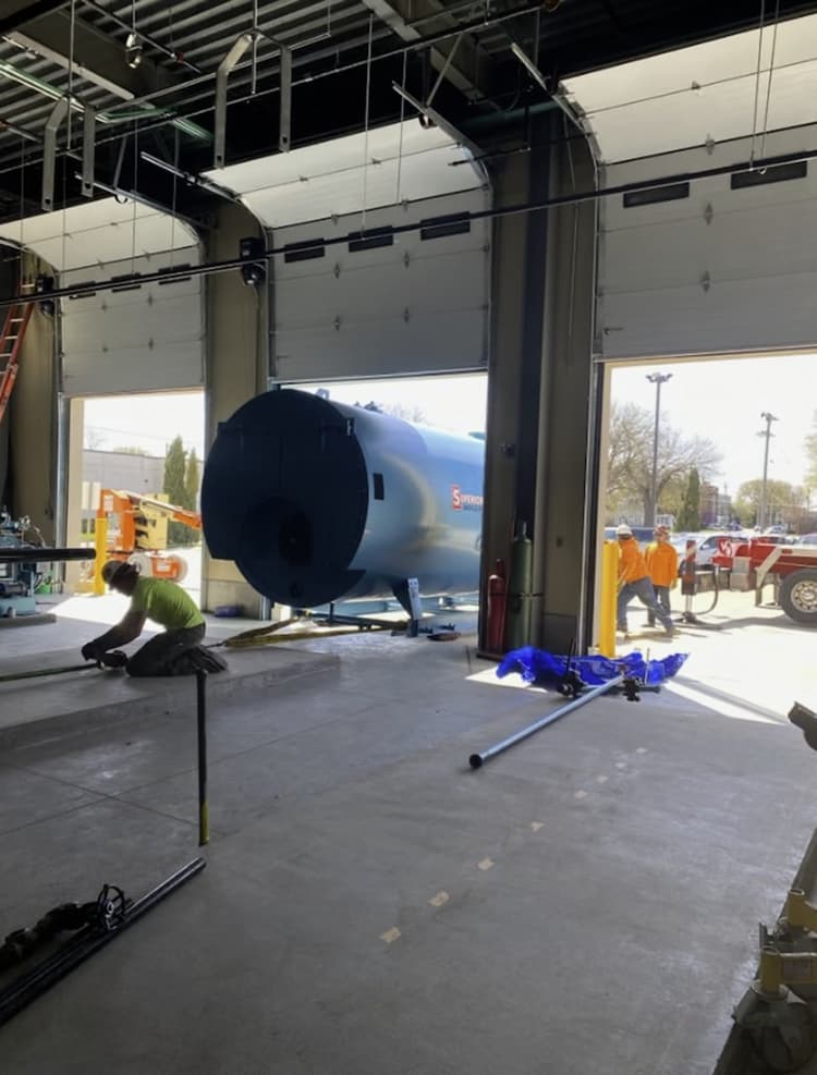 Superior Boiler Install in new boiler plant