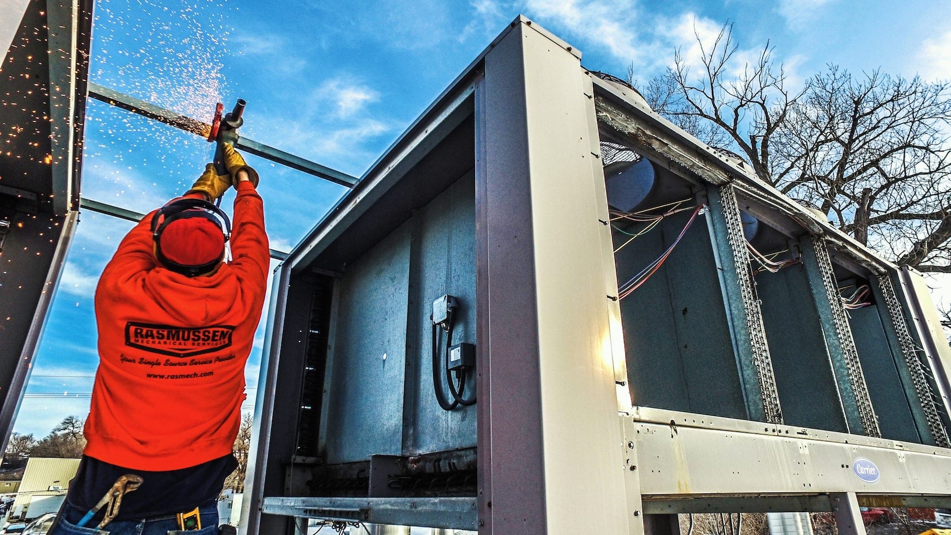 Performing Services on a commercial chiller system
