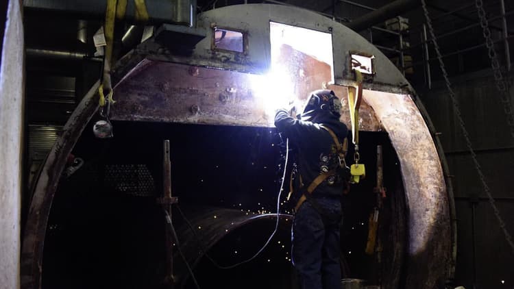 Welding On A Boiler For Tube Replacement Project