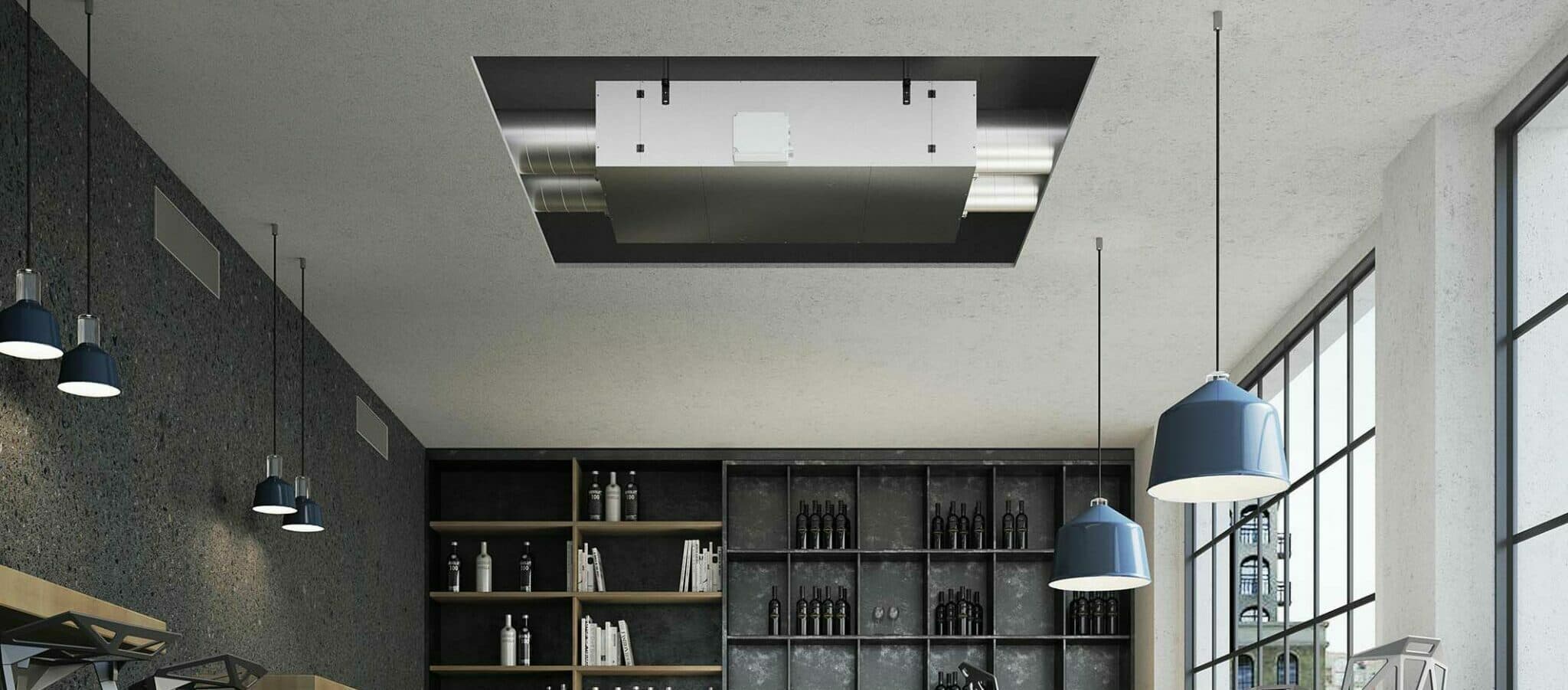 HRV Cut Out In ceiling of a Commercial building