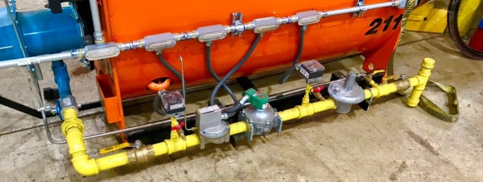 Boiler Gas Train On Our Rental Boiler