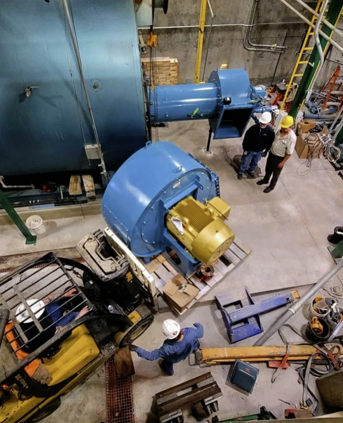 RMS installing a combustion fan