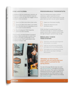 Spring HVAC Maintenance Checklist 