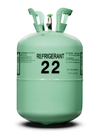 R22 refrigerant container used to recharge HVAC systems