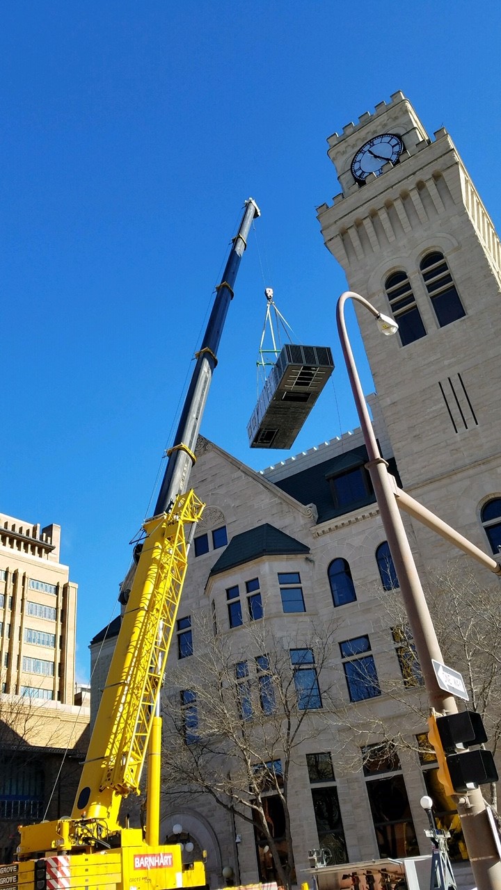 A commercial chiller install in South Dakota for the city.