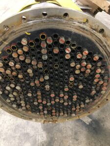 Excessive tube plugging on a heat exchanger