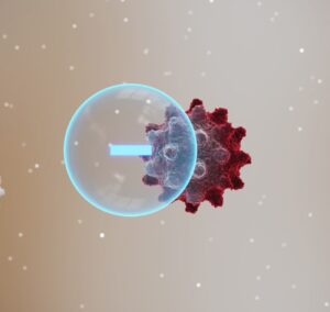 Negative Ion on a virus